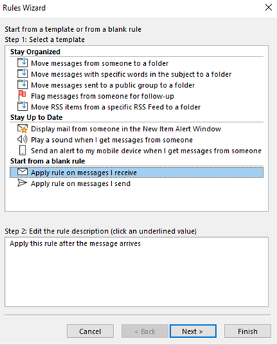 How to set up an Outlook out of office response using rules – Heliocentrix