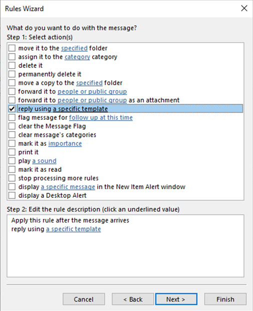 How to set up an Outlook out of office response using rules – Heliocentrix