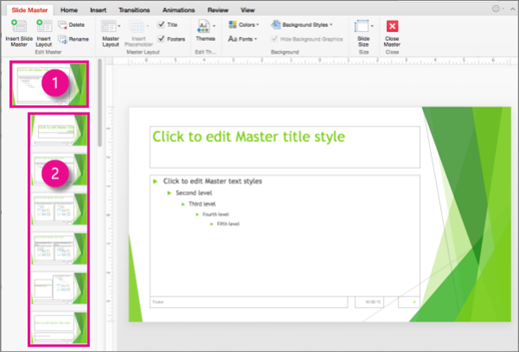 PowerPoint slide master