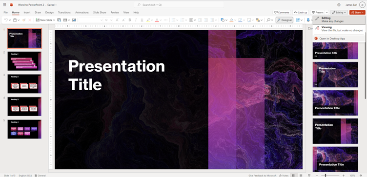 create powerpoint presentation from word