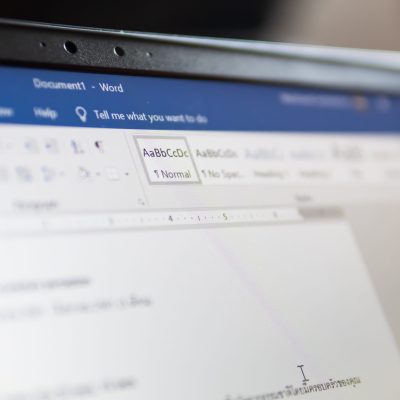 Bangkok, Thailand - August 22, 2019 : Microsoft Word, a word pro