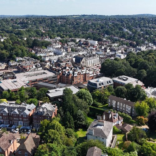Tunbridge Wells Kent town centre .UK drone,aerial Tunbridge Wells Kent town centre
UK drone,aerial